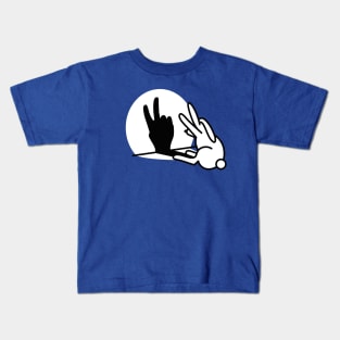 Rabbit shadow hand 2 two years old birthday party kid Kids T-Shirt